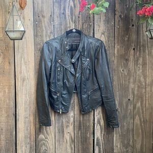Zara Basics Faux Leather Jacket Moto - Medium